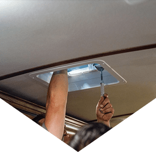 Electrician Repairing the Light