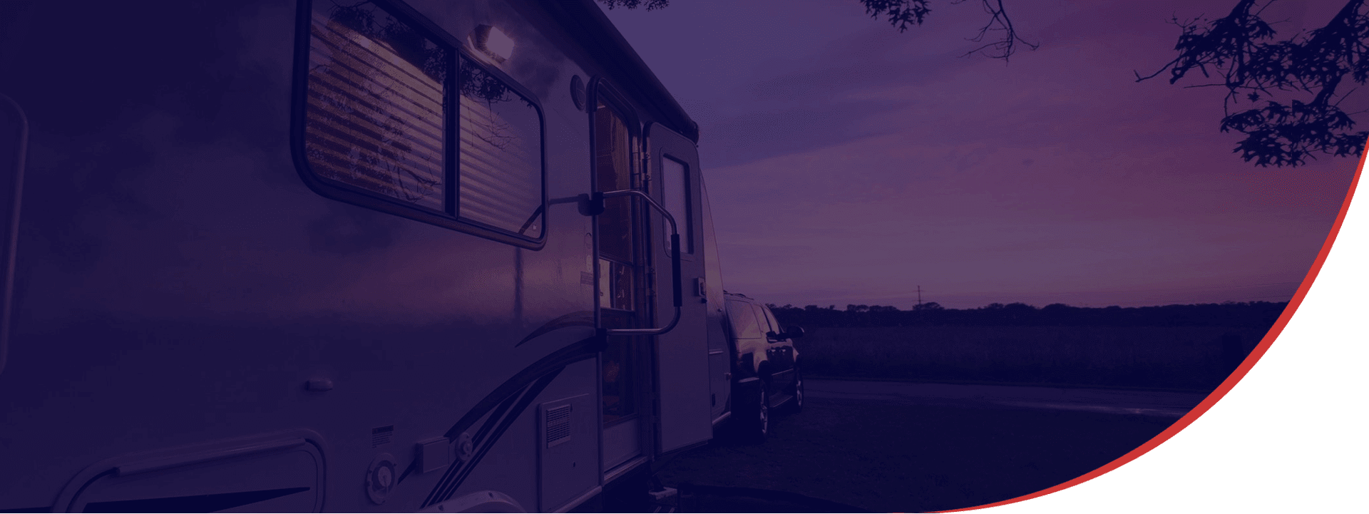 Travel Trailer in Sunset